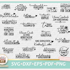 Plotterdatei Herbst Etiketten Sprüche SVG, Herbst Schriftzüge, Laserdatei Herbst Sprüche, Plotterdatei Herbst Schriftzüge, Digistamp Herbst