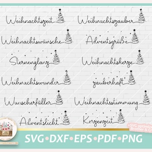 Plotterdatei Weihnachten Schriftzüge SVG, Weihnachten Sprüche, Laserdatei Weihnachten, Weihnachten gewerblich, Weihnachten Wörter