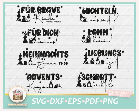 Plotterdatei Weihnachten Wichtel deutsche Schriftzüge SVG, Digistamp Wichtel deutsche Sprüche, Plotterdatei Weihnachten deutsche Sprüche