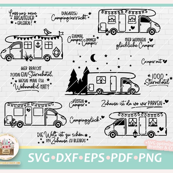 Plotterdatei Camping Wohnwagen SVG, Plotterdatei Wohnmobil, Camping Sprüche, Digistamp Camping, Digstamp Wohnwagen, Camping gewerblich