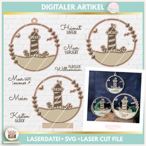 Maritime Wreath and Loop SVG Laser File, Lighthouse Wreath SVG, Nautical Laser File, Maritime Door Wreath SVG, Maritime Cut File, Commercial