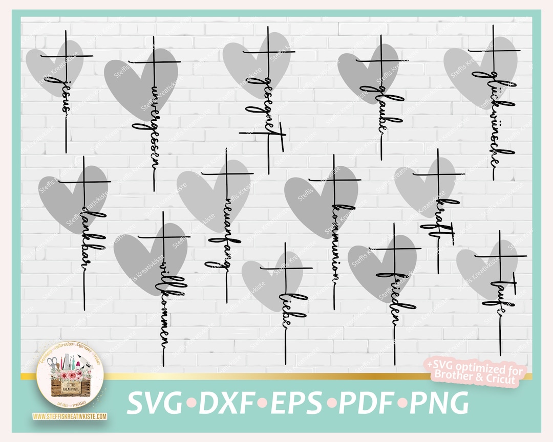 Cut File Church Lettering SVG, Faith SVG, Communion SVG, German ...