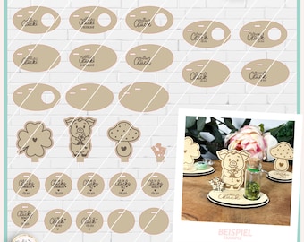Laser file New Year's gift and souvenir SVG, table decoration New Year and New Year's Eve SVG, laser file luck, lucky charm SVG