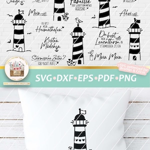 Plotterdatei Leuchtturm Bundle SVG, Plotterdatei Leuchttürme, SVG Maritim, Sprüche Maritim, Digistamp Leuchtturm, Maritim gewerblich Bild 9