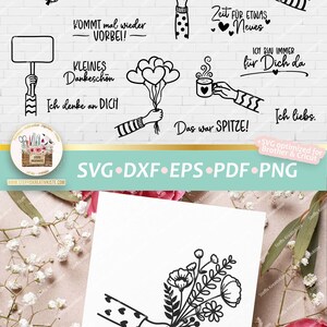 Plotterdatei Hände Arme und deutsche Sprüche SVG, Deutsche Schriftzüge Bundle, Hände Doodle, Digistamp Hände, Clipart Hände, Arme PNG Bild 10