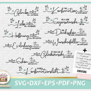 Plotterdatei Konfirmation deutsche Schriftzüge SVG, Digistamp Konfirmation , SVG Konfirmation, Konfirmation gewerblich, Konfirmation Sprüche Bild 1