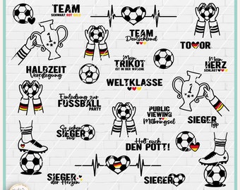 Plotterdatei Fußball Deutschland SVG, Fussball SVG, Laserdatei Fußball, Fußball Fan SVG, Fußball Sprüche deutsch, Clipart Fußball png