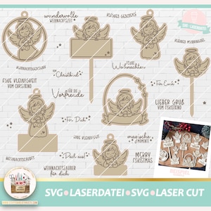 Laserdatei Weihnachten Engel SVG, Laserdatei Christkind SVG, Laserdatei Weihnachten Anhänger, Laser Cut Weihnachten SVG, Weihnachtsengel Svg