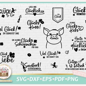 Cut File Luck Bundle SVG, New Year's Eve SVG, Clipart Luck, Luck Saying, Lucky Lettering, Svg Lucky charm, Png Lucky Charm commercial