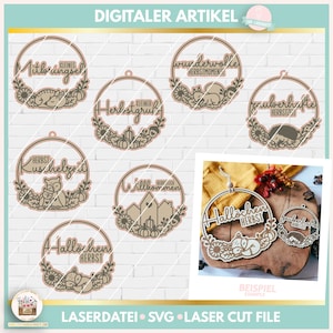 Laserdatei Herbst Kranz SVG, Herbstkränze SVG, Lasercut Herbst, Laserdatei Herbst Türkranz, Herbst gewerblich, Laserdatei Herbstkranz SVG