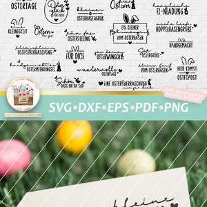 Plotterdatei Ostern Sprüche deutsch Etiketten SVG, Plotterdatei Ostern Schriftzüge, Bundle Ostern Sprüche, Anhänger Sprüche Bild 9