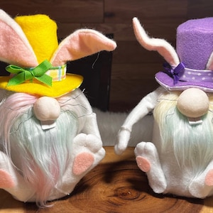Easter Bunny Gnome, Personalized Gift for Her, Easter Decor, Tiered Tray Decor, Easter Bunny, Easter Gnome Plush, Spring Gnome, Spring Decor