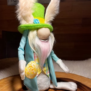 Easter Bunny Gnome, Personalized Gift for Her, Easter Decor, Tiered Tray Decor, Easter Bunny, Easter Gnome Plush, Spring Gnome, Spring Decor