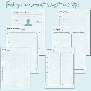 Fitness Template Collection, Fitness Planner Printable, Workout Planner ...