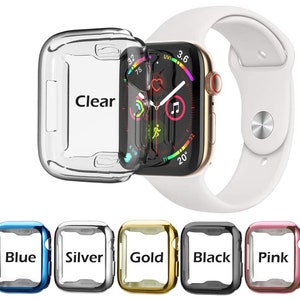 Customized Color Apple Watch SE 6 5 4 3 2 1 Series 44 / 42 / 40 / 38mm Screen Protector TPU Case Full Cover Charger Scratch Resistant