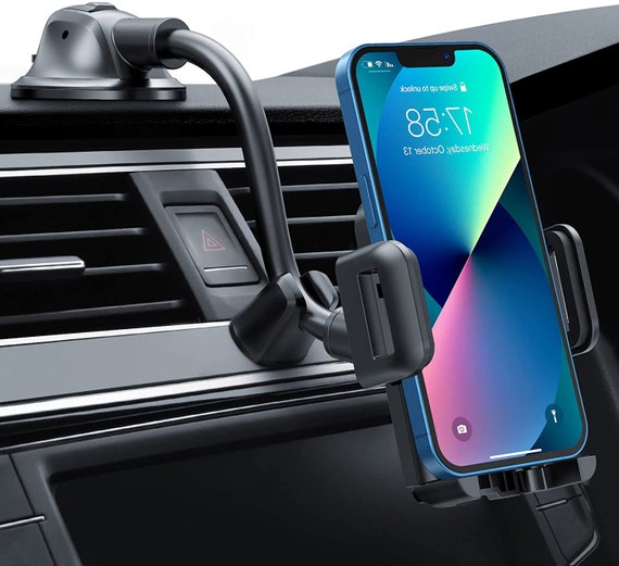 Air Vent Mount Pokanic Car Cell Phone Air Vent Mount Adjustable 360 Rotation Cradle Stand Holder Strong Clip Three-Side Grips Easy One Touch Compatible with Most Cell Phone Universal