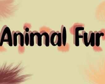 Animal Fur Procreate Brush Set of 32