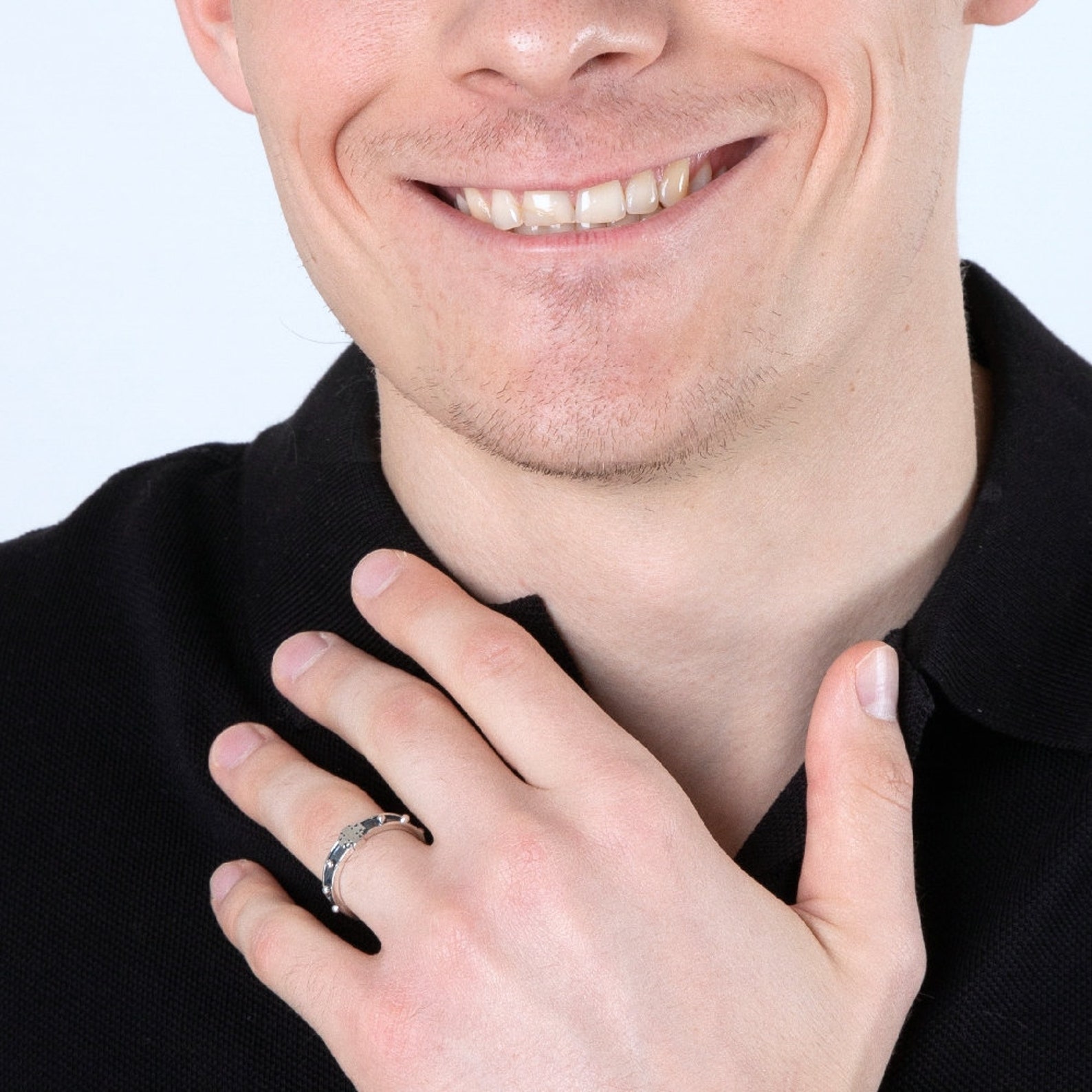 Rosary Jerusalem Cross Ring Christian Silver Rings Religious Etsy