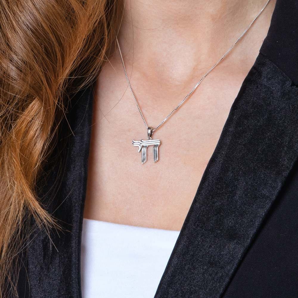 Chain 925 Sterling Silver Pendant Gold Plated Jewelry Jewish Culture Modern Holy Land Gift With A Chain Made Of 925 Sterling Silver