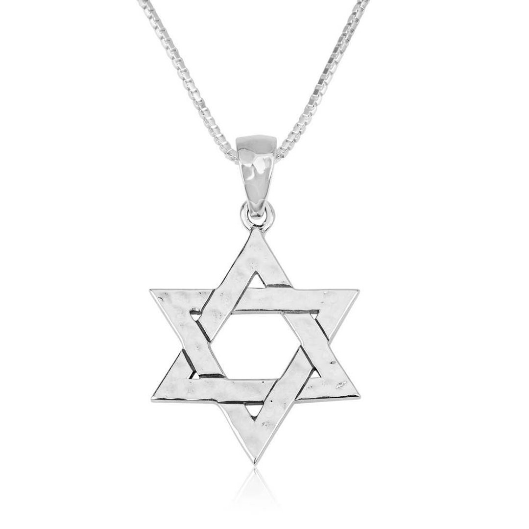 Israeli Star Chain Silver Star of David Pendant, Israel Jewelry Gift, Jewish Necklace ...