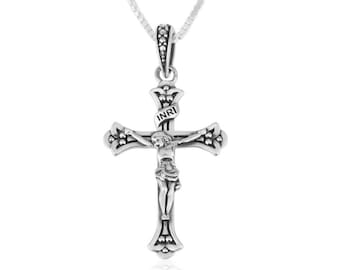 Silver Orthodox Cross Pendant, 925 Sterling Silver Pendant, Cross Necklace, Orthodox Jewelry, Silver Chains, Religious Jewelry Gift