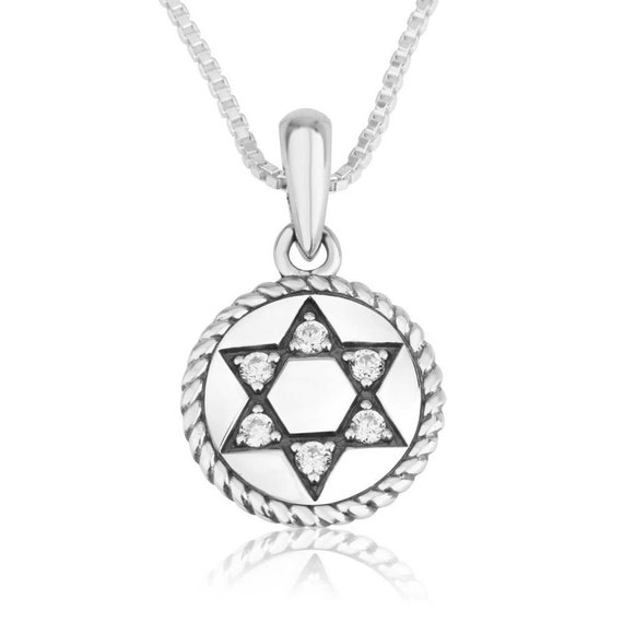 Sterling Silver Five Stone Star Pendant Sterling Silver Five Stone Star Pendant