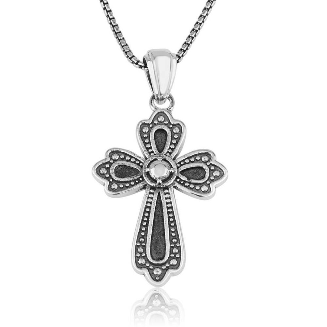 Silver Cross Pendant Silver Chains Cross Necklace 925 Etsy