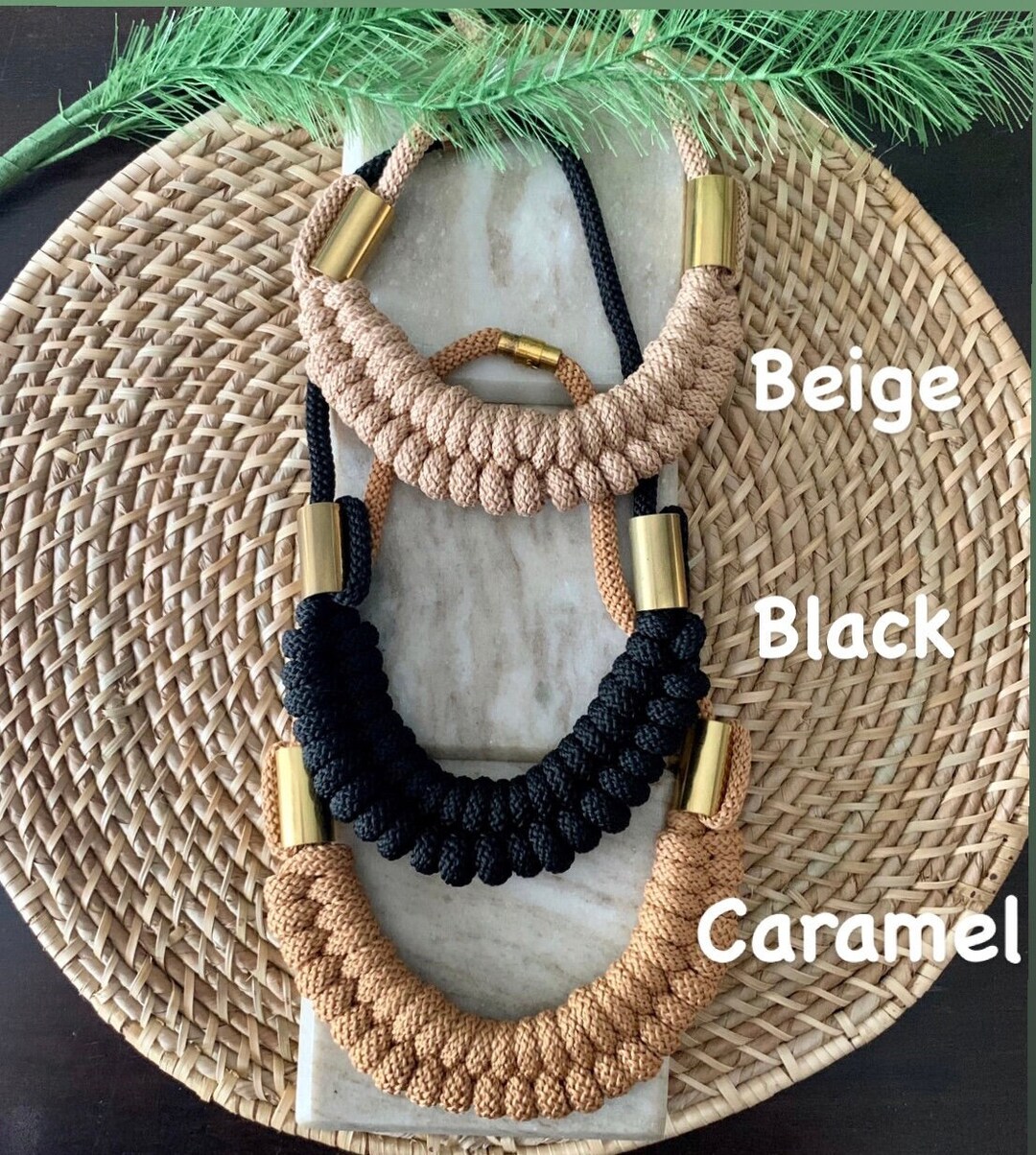 Macrame Jewelry / Rope Knot Necklace/ Unique Necklace/ Textile Necklace