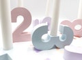 Birthday Number Candle Holder Pastel | Taper Candle | Children's Birthday | Happy Birthday