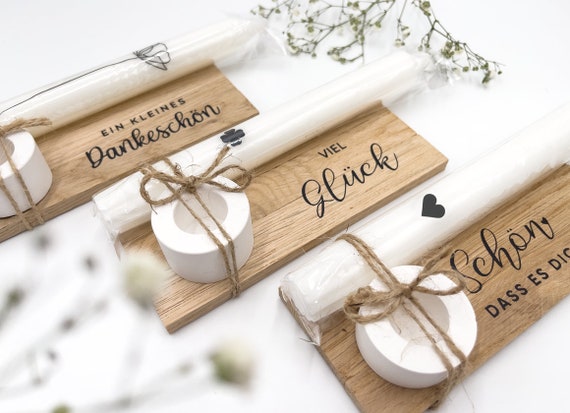 Geschenkset mit Kerze | Mitbringsel | Tischdeko | Dankeschön | Geschenkidee | Geburtstag