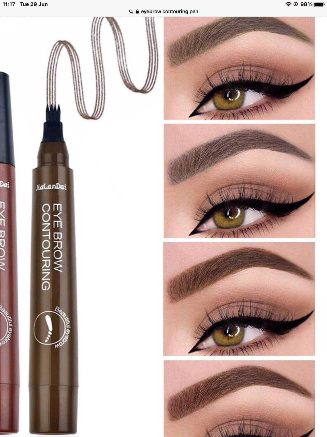Dark brown eyebrow contouring pen introductory sale Etsy