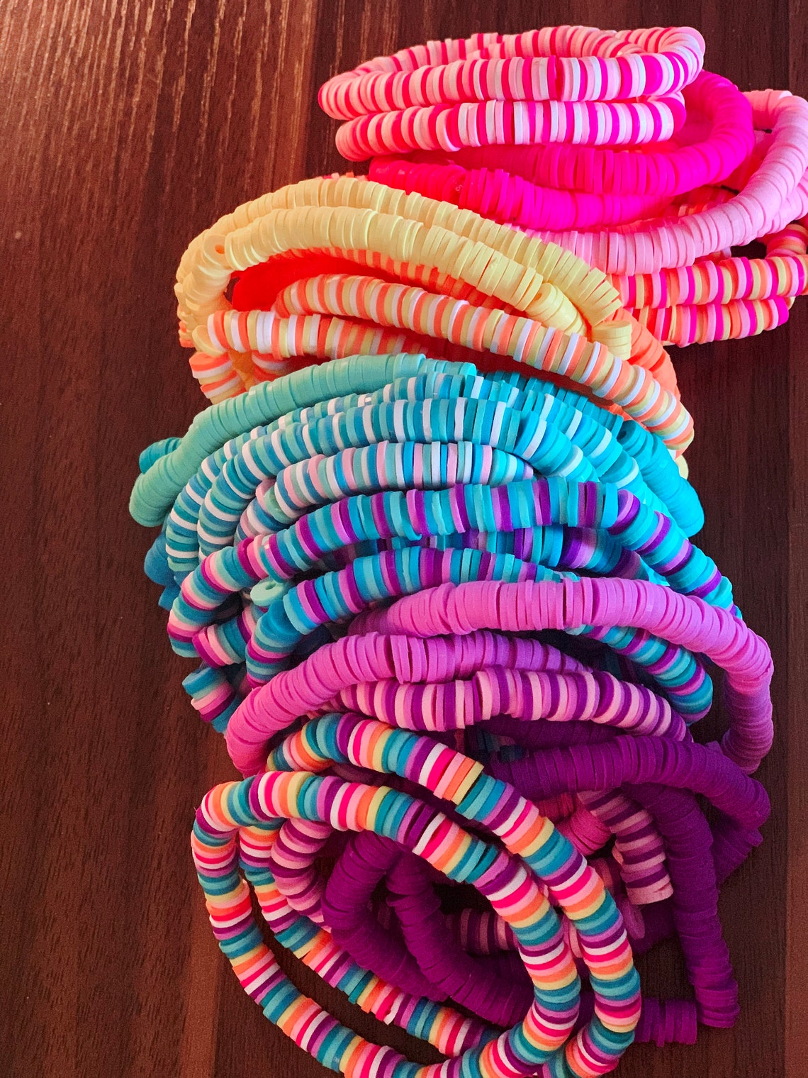 Single Customizable Preppy Bracelet // Heishi Bracelet Etsy