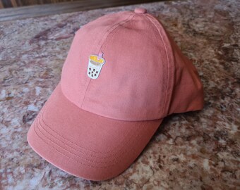 Bubble Tea Boba Milk Tea Terracotta Adjustable Unisex Embroidered Patch Twill Baseball Hats Caps