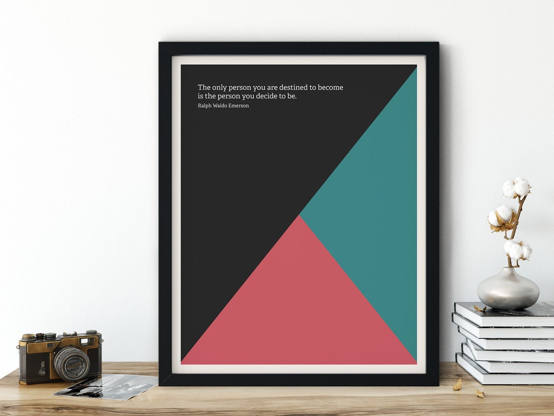 Ralph Waldo Emerson Poetry Quote Minimalist Printable Poster: Digital ...