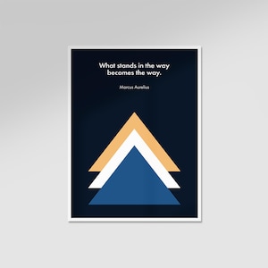 Marcus Aurelius Stoic Quotes Poster, Inspirational Philosophy Wall Art for Memento Mori and Daily Motivation