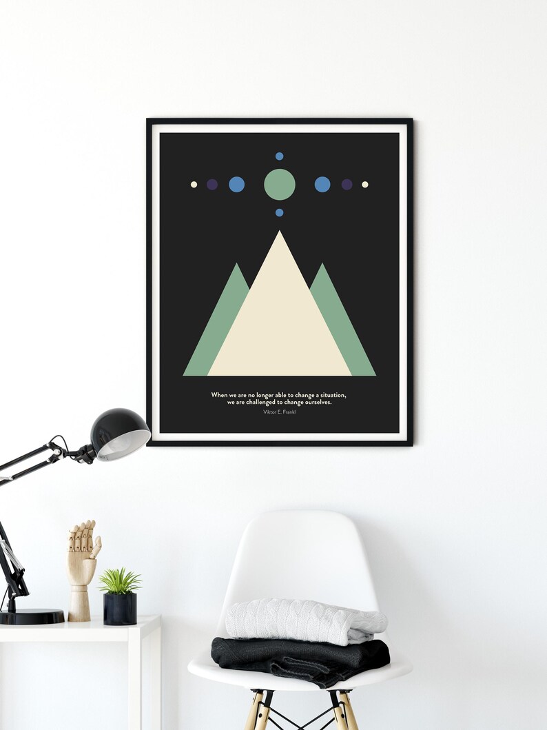 Philosophy Poster, Digital Download, Minimalist Geometric, Stoicism, Viktor Frankl Quote - Etsy