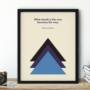 Stoic Philosophy Poster, Marcus Aurelius, Minimalist, Digital Download