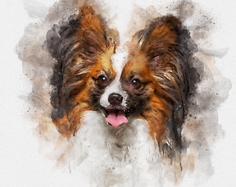 Watercolor Pet Portrait Painting from Photo, Custom Pet Wall Art for Pet Lovers, Pet Memorial Photo, Christmas gift for Pet Owners, Pet Loss