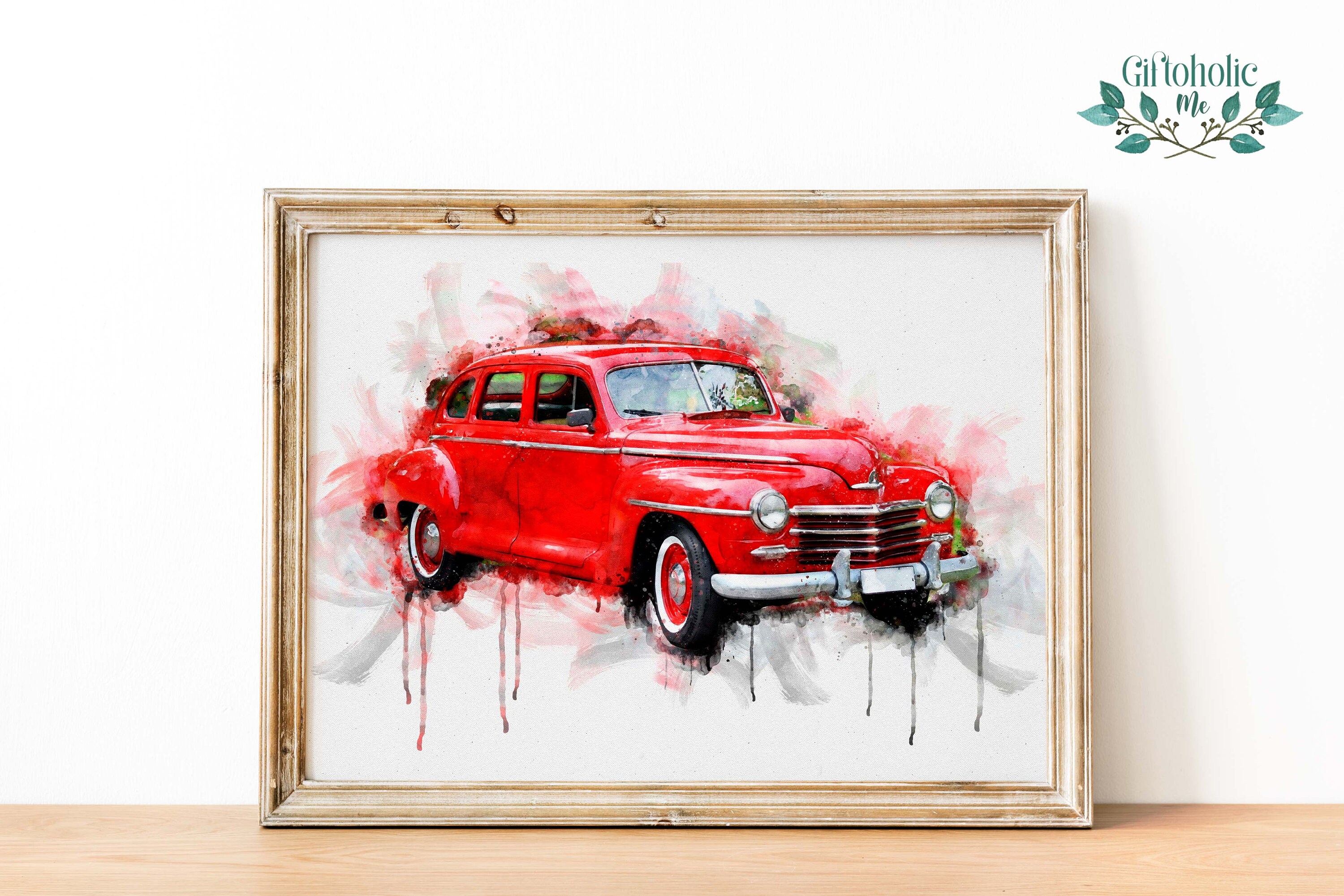 Personalized Watercolor Car Portrait: First Car Gift, Painting from Photo