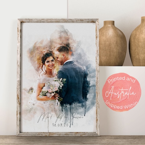 Wedding Gifts Painting From Photo Anniversary Gift - Etsy UK