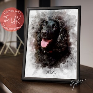 Watercolour Pet Portrait from Photo, Personalised Pet Portrait, Pet Illustration, Custom Dog Portrait Drawing, Pet Memorial Gift, Pet Loss