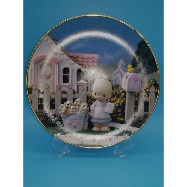 Precious Moments By Enesco God Loveth A Cheerful Giver  Sam Butcher Plate #2283J