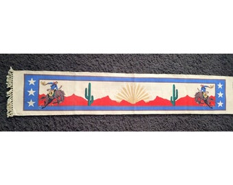 El Paso Saddle Blanket Co Southwestern Cowboy Tischläufer aus schwerer Baumwolle, 182,9 x 33 cm