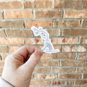 Sticker hond Boop Skelly | Boop Skellie-hond | Sticker griezelige hond | Skelethond | Halloween-hondsticker | Leuke sticker hond moeder | Boop Neus