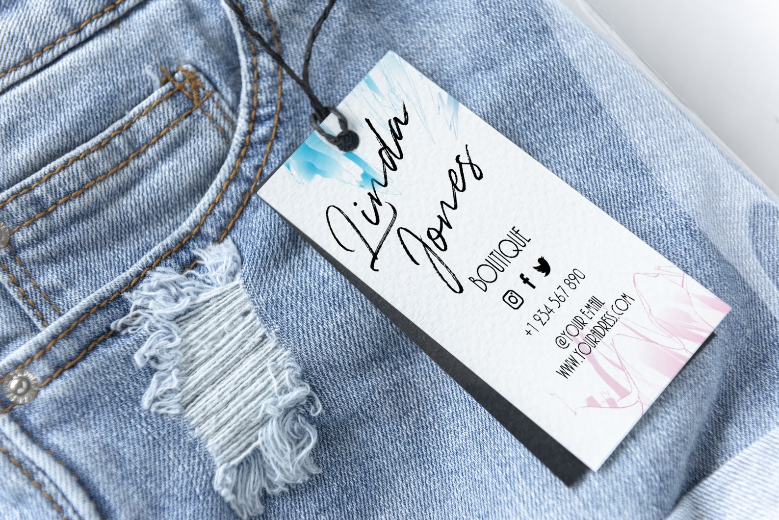 Small Business Hang Tag Minimalist Clothing Tag Modern Price Etsy