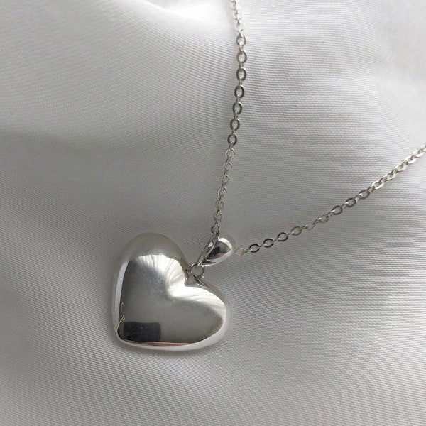 Sterling Silver Heart Memorial Pendant, Pet Urn Necklace, Cremation Jewellery Necklace, The Locket Shop, Silver Heart Pendant