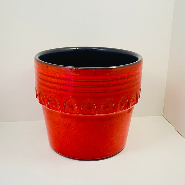 Orange Flower Pot Etsy