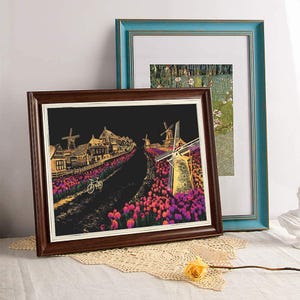 Scratch Painting Kits for Adults Rainbow Painting Art Paper, World Famous City DIY Night View Scratchboard for Adults and Kids with Tools