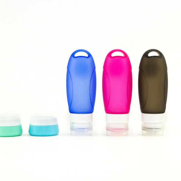 Silicone Travel Accessories Bottles Containers Jar Sets w/ Safe Sealed Lids