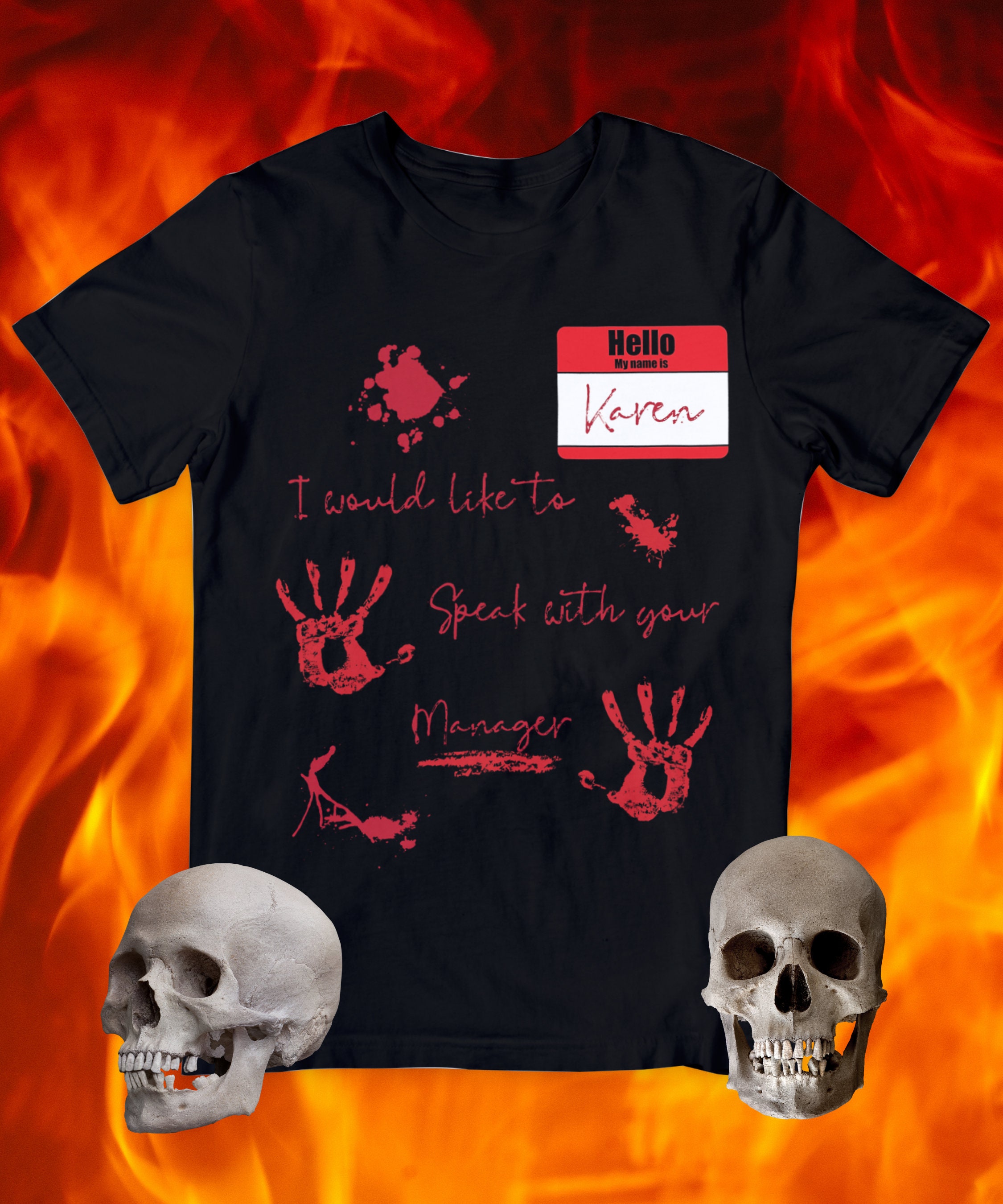 Hello My Name is Karen Shirt Bloody Halloween Shirt Funny - Etsy Australia Hello My Name is Karen Shirt Bloody Halloween Shirt Funny - Etsy Australia
